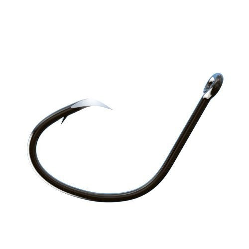 Trokar Lancet Saltwater Circle Hook Platinum Black Non-Offset 14 Pack 1/0