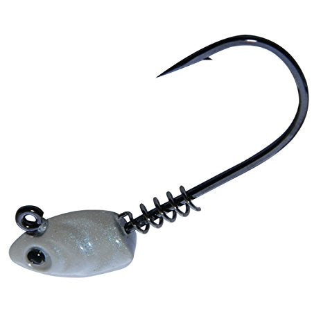 Gamakatsu Superline Swimbait Head 1/8 Oz 4/0 Pearl White 3 Pack