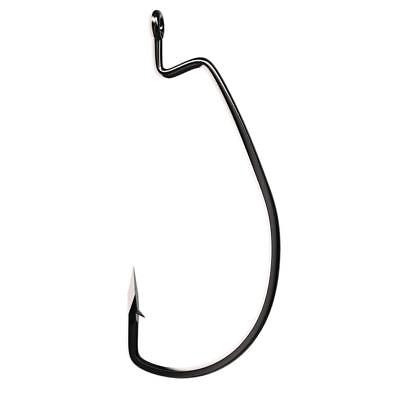 Trokar Magworm EWG Hook Platinum Black With Bait Pin Size 3/0