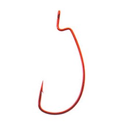 Gamakatsu Superline Worm Hook X-Wide EWG Red Offset - 2/0 - 5 Per Pack