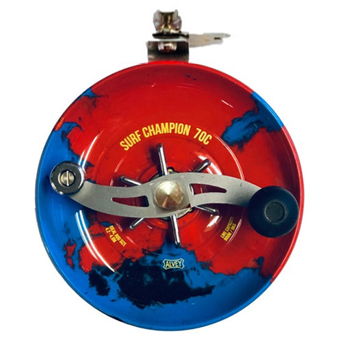 Alvey 70C Surf Champion Reel - Blue/Red/Black