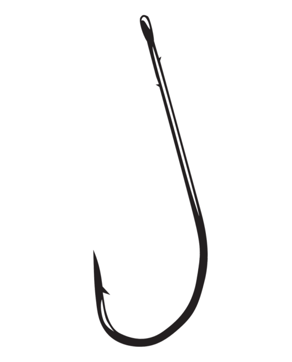 Gamakatsu Barbed Worm Hook - Black