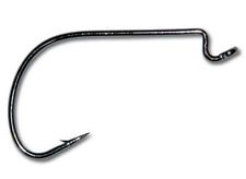 Mustad Ultra Point Worm Hook Black Offset Extra Wide Band 5 Per Pack