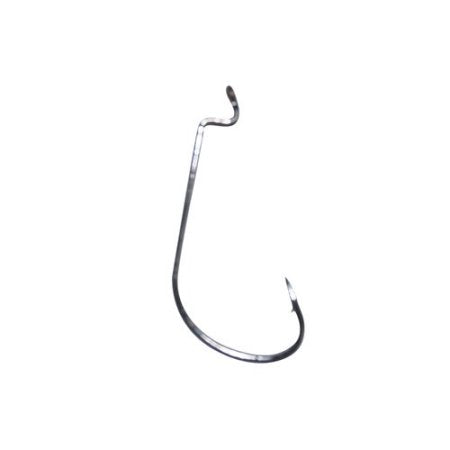 Mustad Ultra Point Worm Hook Black Offset Extra Wide Band 5 Per Pack