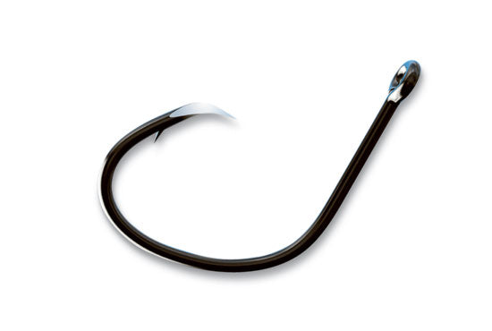 Trokar AP Saltwater Lite Wire Circle Platinum Black - Non Offset - 8 Per Pack - Size 7/0