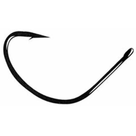 Gamakatsu Shiner Hook Black Nickel Wide Gap 1/0 6 Per Pack