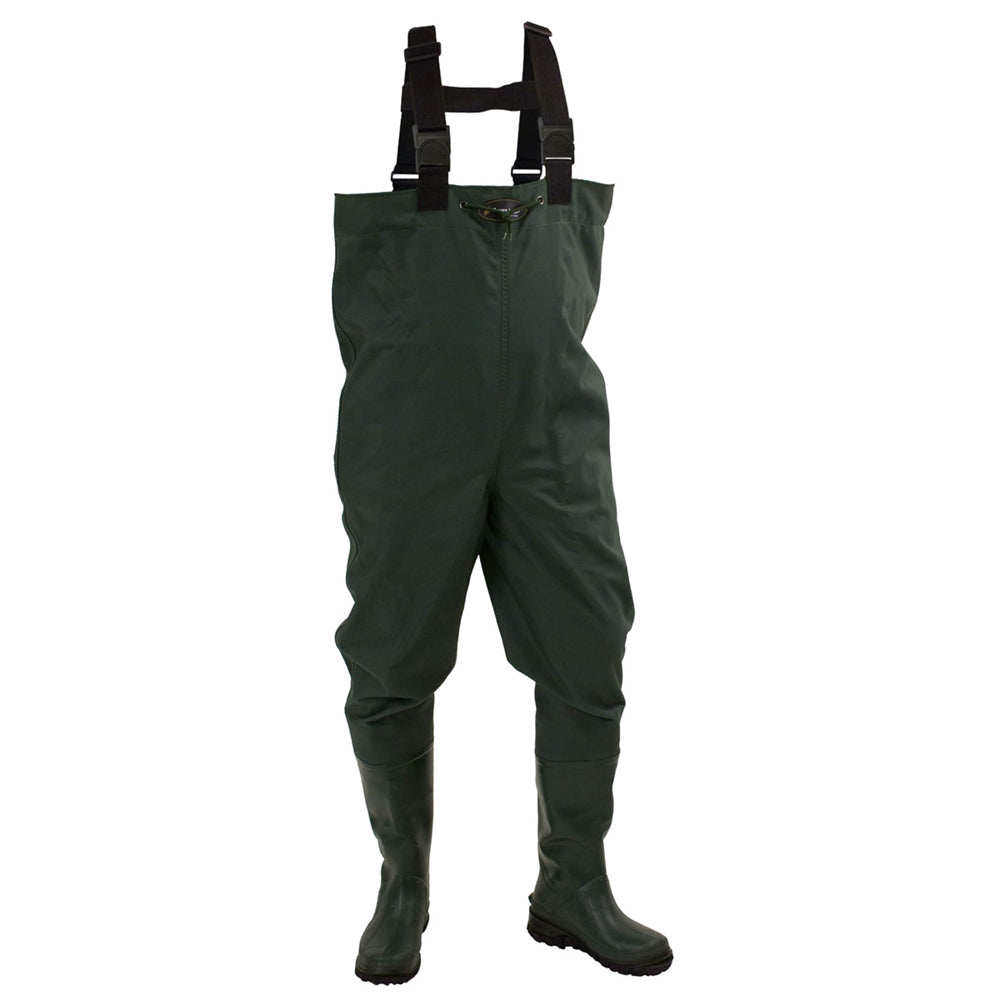 Frogg Toggs Men's Cascades 2-Ply Bootfoot Poly/Rubber Cleated Chest Wader